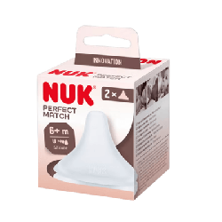 2 tétines NUK en silicone taille S - 0m+