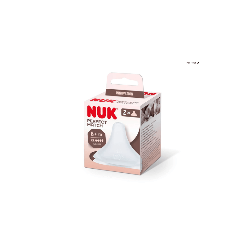 2 tétines NUK en silicone taille S - 0m+