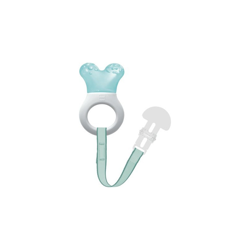 Anneau de dentition réfrigérant avec attache - Bleu