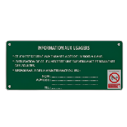 Panneau d'information