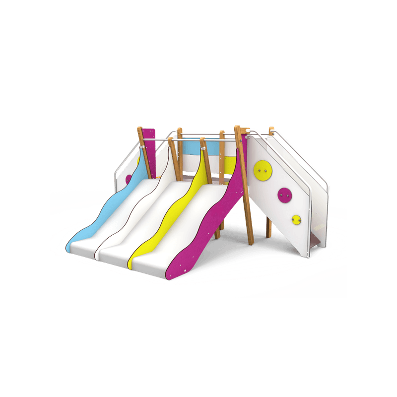 Structure de jeux évolution 3 toboggans H 82 cm - Tobo'Gliss