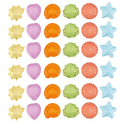 Coquillages sensoriels transparents - 36 pièces