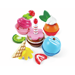 Cupcakes d'imitation en bois