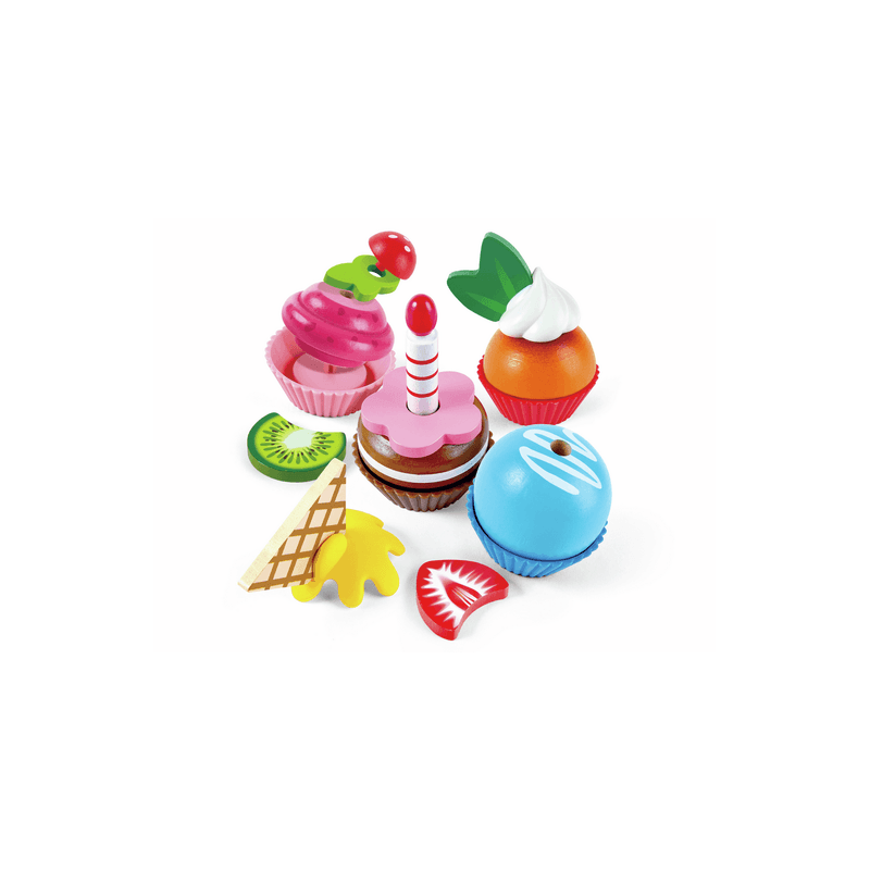 Cupcakes d'imitation en bois