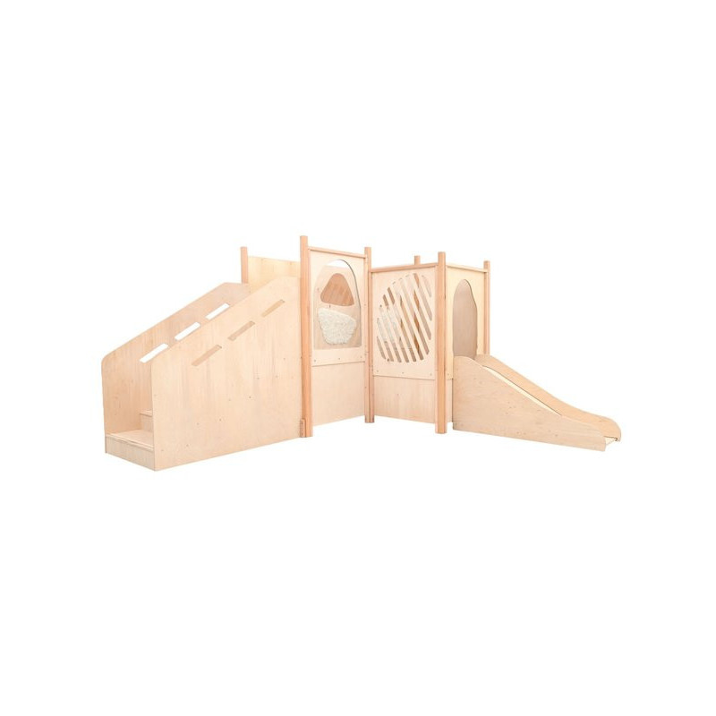 Structure de motricité toboggan - éléments sensoriels