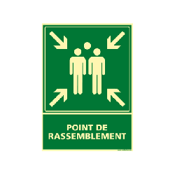 Signalétique point de rassemblement Photolum - 21 x 15 cm