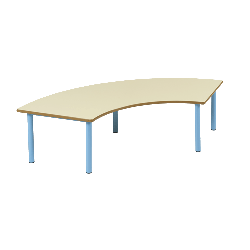 Table Bermudes 1/3 anneau mélaminé - 120 x 120 cm - T0