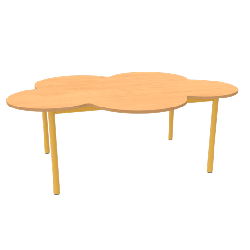 Table en fleurs mélaminé - 160 x 120 cm - T0
