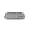 Plateau 3 compartiments - Inox micro-ondable