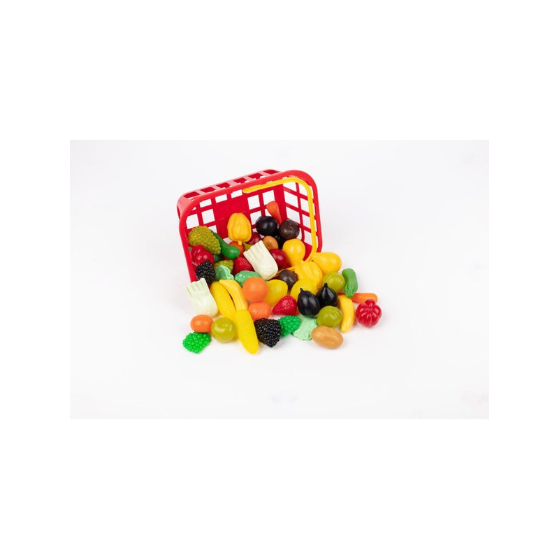 Panier de mini fruits et légumes - 48 pièces