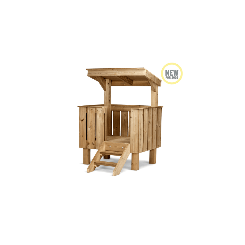 Cabane en bois avec escalier