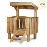 Cabane en bois avec escalier