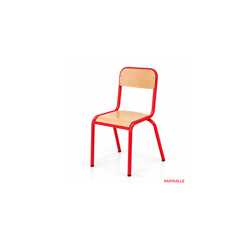 Chaise scolaire en bois H38 cm - T4