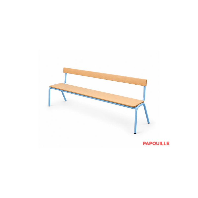 Banc avec dossier mélaminé 200 cm - T1