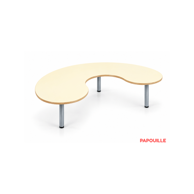 Table en forme haricot - T00 - Gris