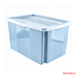 Bac de rangement 45 L avec couvercle  - 55 x 40 x 30 cm