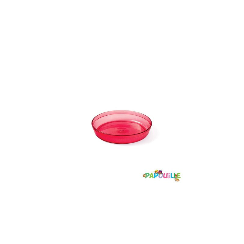 Coupelle copolyester 15 cl transparent rouge