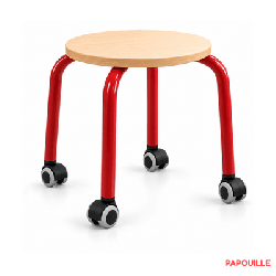 Tabouret bas à roulettes adultes - H35 cm