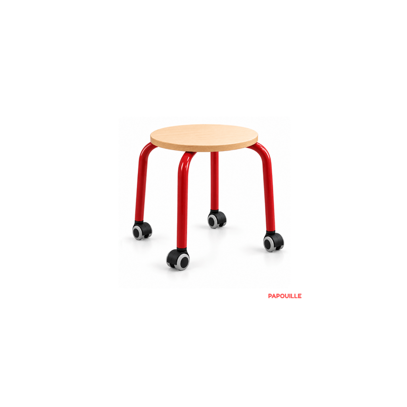 Tabouret bas à roulettes adultes - H35 cm