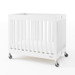 Lit pliable avec roulettes 102 x 65 x 89 cm - avec matelas de 7.6 cm