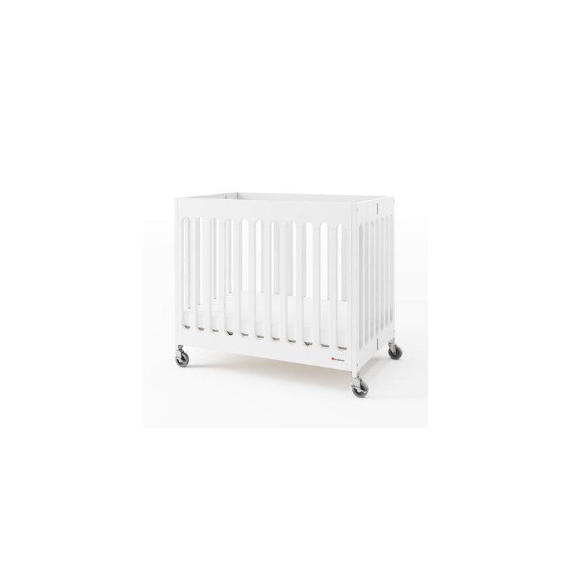 Lit pliable avec roulettes 102 x 65 x 89 cm - avec matelas de 7.6 cm