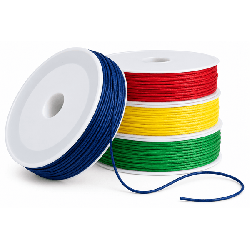 Lot de 4 bobines de fis - 4 couleurs de 25 mètres