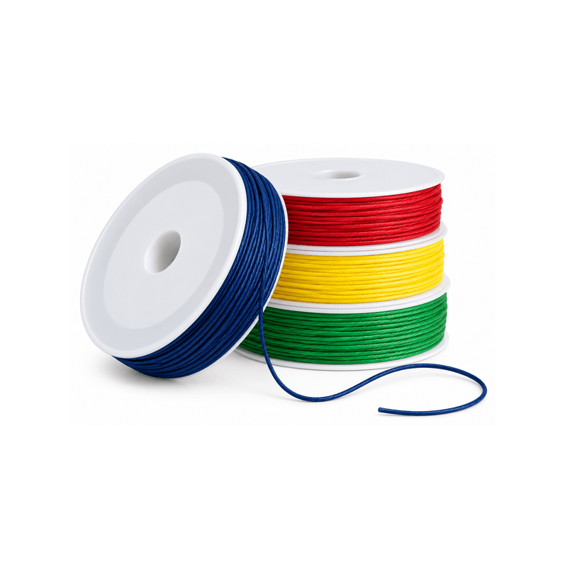Lot de 4 bobines de fis - 4 couleurs de 25 mètres