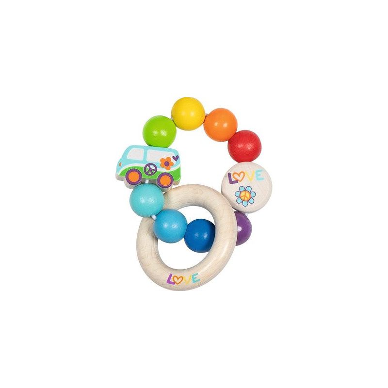 Hochet flexible arc-en-ciel